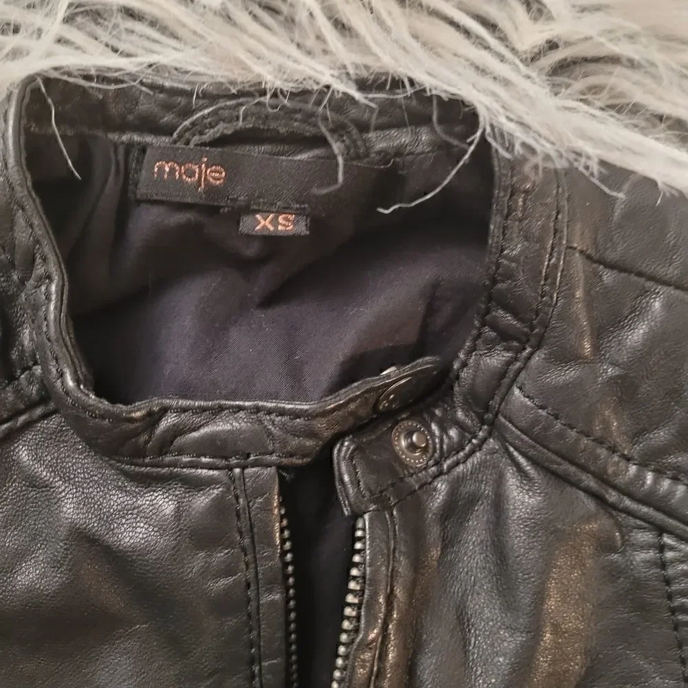 Maje kids leather jacket
